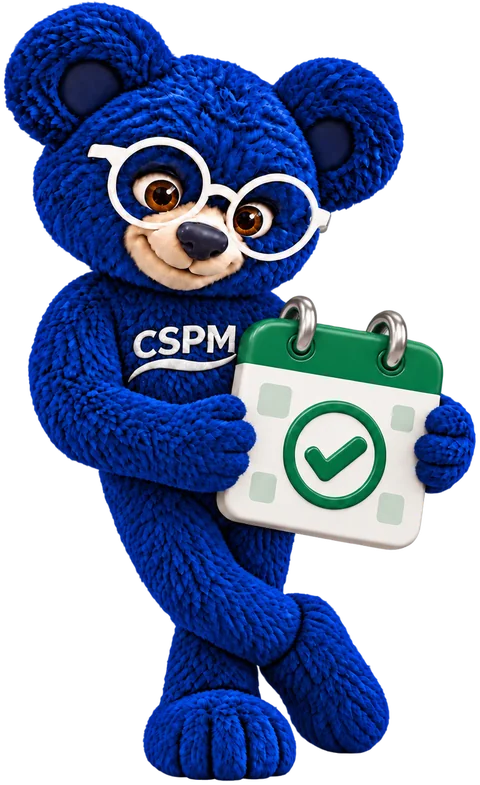 L’ours CSPM tient un calendrier